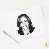 Kamala Harris Ronde Sticker (Envelop)