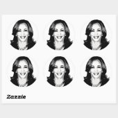 Kamala Harris Ronde Sticker (Vel)