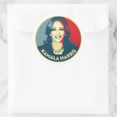 Kamala Harris Ronde Sticker (Tas)