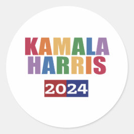 Kamala Harris. Ronde Sticker