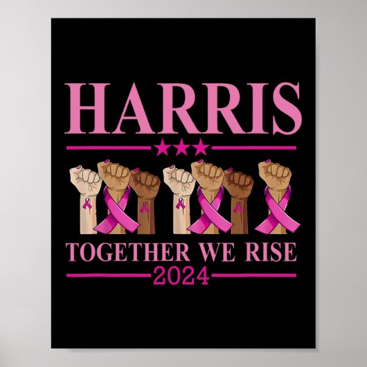 Kamala Harris samen verhogen we bewust borstkanker Poster (Voorkant)