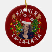Kamala Harris Santa Hat Christmas Keramisch Ornament (Voorkant)