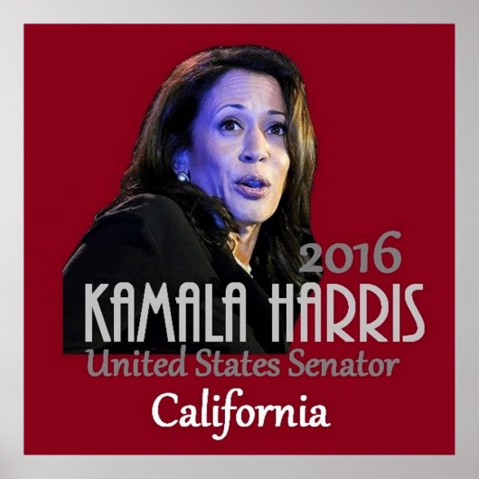 Kamala Harris Senaat 2016 Poster (Voorkant)