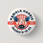 Kamala Harris Sjabloon verkiezingen Ronde Button 3,2 Cm (Voorkant)