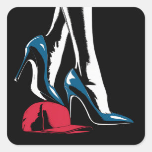 Kamala Harris stapt op maga-Pet Vierkante Sticker