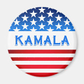 Kamala Harris steunt Amerikaanse vlag-democraten Magneet (Voorkant)