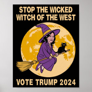 Kamala Harris stopt de boze heks van het Westen Poster