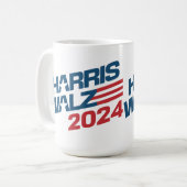 Kamala Harris Tim Walz 2024 Koffiemok (Voorkant links)