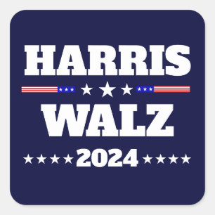 Kamala Harris Tim Walz 2024 US President Campaign Vierkante Sticker