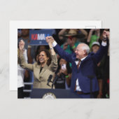 Kamala Harris & Tim Walz Briefkaart (Voorkant / Achterkant)