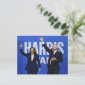 Kamala Harris Tim Walz Briefkaart (Staand voorkant)