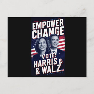 Kamala Harris & Tim Walz Briefkaart