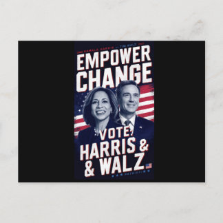 Kamala Harris & Tim Walz Briefkaart