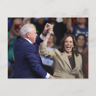Kamala Harris & Tim Walz Briefkaart