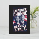 Kamala Harris & Tim Walz Kaart (Staand voorkant)