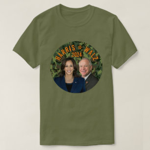 Kamala Harris Tim Walz President Vice Foto's Camo T-shirt
