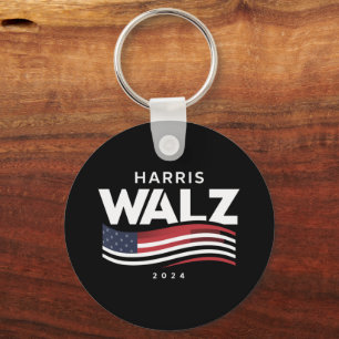 Kamala Harris Tim Walz Waltz 2024 Verkiezing Sleutelhanger