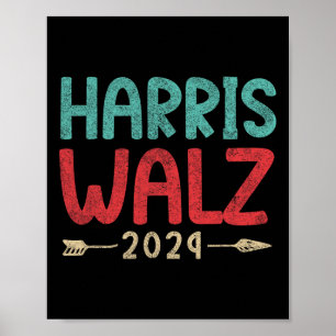 Kamala Harris Tim Walz Waltz Harris Walz Waltz 202 Poster