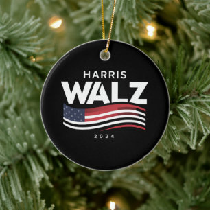 Kamala Harris Tim Walz Waltz Verkiezingen 2024 Keramisch Ornament