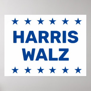 Kamala Harris Tim Walz Yard Poster