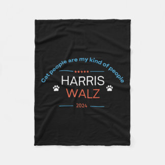 Kamala Harris Tim Wheimer 2024 Kattenmensen zijn m Fleece Deken