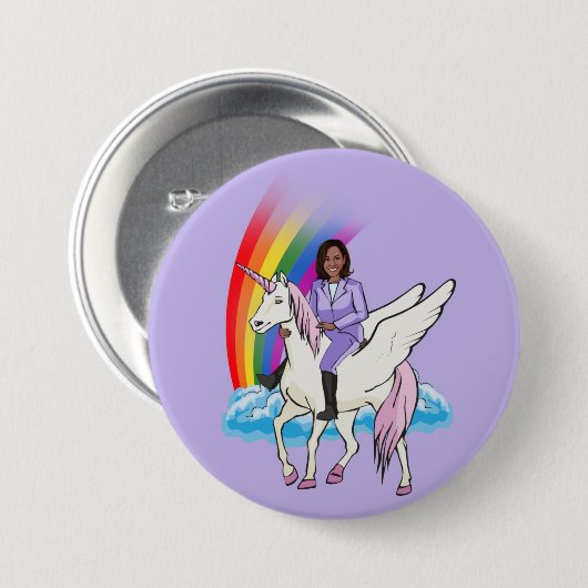 Kamala Harris Unicorn 2024 Ronde Button 7,6 Cm (Voorkant /achterkant)