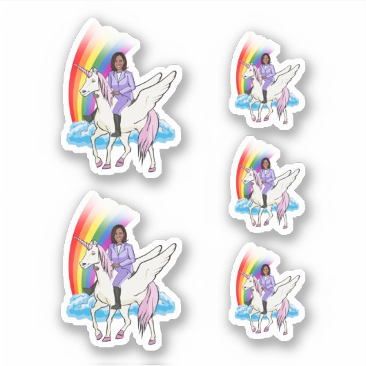 Kamala Harris Unicorn 2024 Sticker (Voorkant)