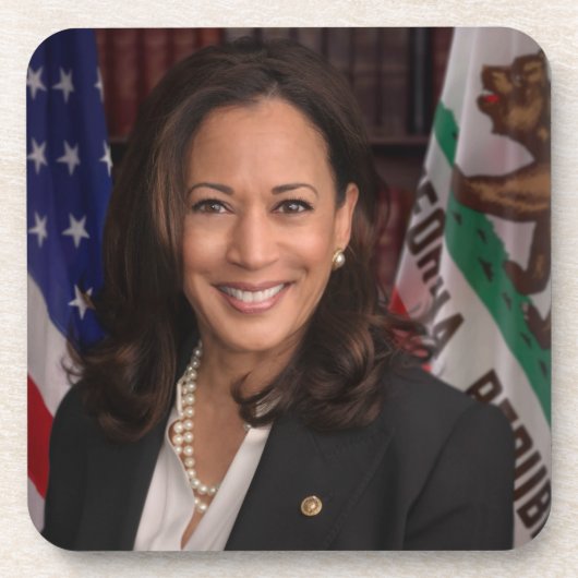 Kamala Harris US Vice President, Biden 2024 Bier Onderzetter (Voorkant)