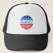 Kamala Harris USA Flag Custom Text Elections 2024 Trucker Pet (Voorkant)