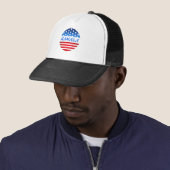 Kamala Harris USA Flag Custom Text Elections 2024 Trucker Pet (In situ)