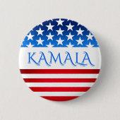 Kamala Harris USA Vlag Democraten Gepersonaliseerd Ronde Button 5,7 Cm (Voorkant)