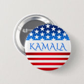 Kamala Harris USA Vlag Democraten Gepersonaliseerd Ronde Button 5,7 Cm (Voorkant /achterkant)