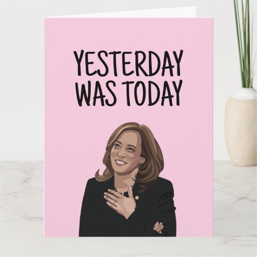 KAMALA HARRIS VERJAARDAG GRAPPIGE GROET KAART (Voorkant)