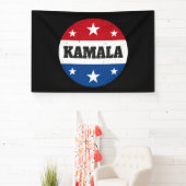 Kamala Harris Verkiezingen 2024 V Spandoek (Insitu)