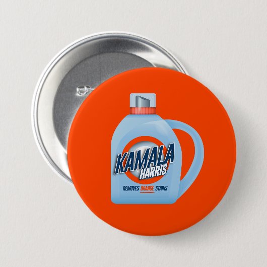 Kamala Harris verwijdert Oranje vlekken Ronde Button 7,6 Cm (Voorkant /achterkant)