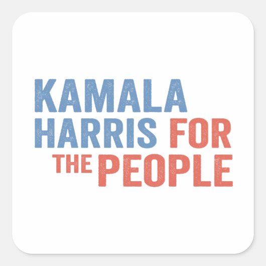 Kamala Harris voor de Democraten Vierkante Sticker (Voorkant)