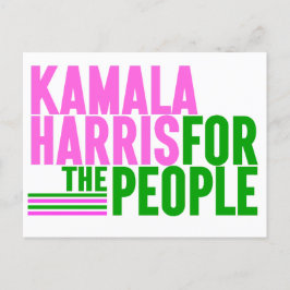Kamala Harris voor het People Briefkaart