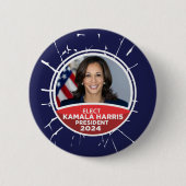 Kamala Harris voor President 2024 Button (Voorkant)