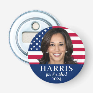 Kamala Harris voor President 2024 Button Flesopener
