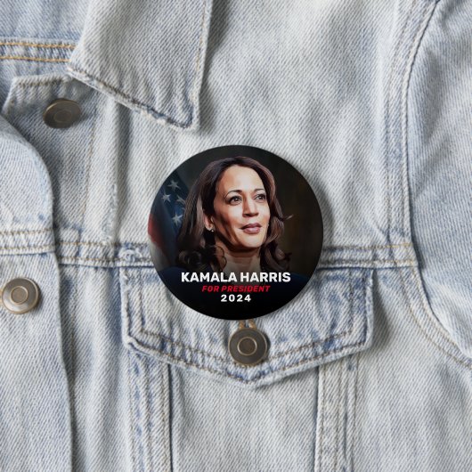 Kamala Harris voor President 2024 Campaign Button (In situ)