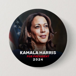 Kamala Harris voor President 2024 Campaign Button