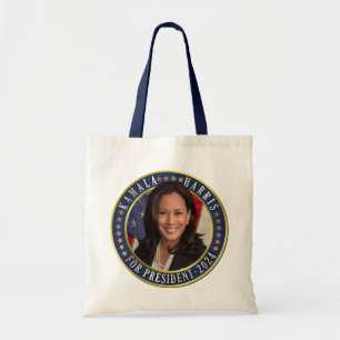 Kamala Harris voor President 2024 Democraat Foto Tote Bag