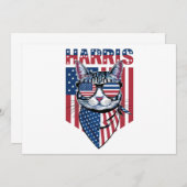 Kamala Harris voor President 2024 Funny Cat Kaart (Voorkant / Achterkant)