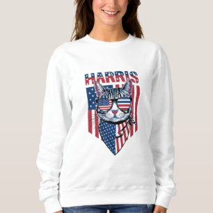 Kamala Harris voor President 2024 Grappige Kat Trui