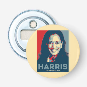 Kamala Harris voor President 2024 - Hoop Button Flesopener