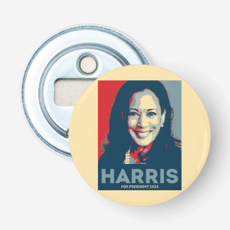 Kamala Harris voor President 2024 - Hoop Button Flesopener