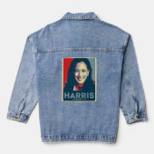 Kamala Harris voor President 2024 - Hoop Denim Jacket (Achterkant)