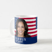 Kamala Harris voor President 2024 Koffiemok (Voorkant links)