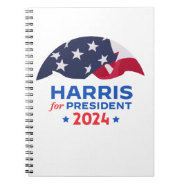 Kamala Harris voor President 2024 Notitieboek