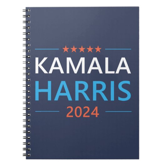 Kamala Harris voor President 2024 Notitieboek (Voorkant)